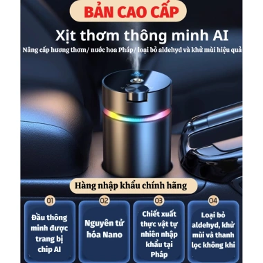 Máy khuếch tán tinh dầu tự động ô tô, phun sương khử mùi, đèn LED - 699k