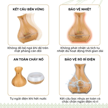 Máy Khuếch Tán Tinh Dầu Tulip Cao Cấp Remote và Tặng 10ml Dầu Sả Giá ưu đãi 220.000 VND 7