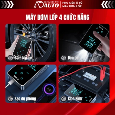 Máy Kích Bình 4 trong 1 Cảm Ứng + Bơm Lốp Ô Tô, Đèn Flash, Sạc Dự Phòng - Đa Năng, Nhỏ Gọn 3 Máy Kích Bình 4 trong 1 Cảm Ứng + Bơm Lốp Ô Tô, Đèn Flash, Sạc Dự Phòng - Đa Năng, Nhỏ Gọn 3