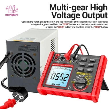 Máy kiểm tra điện trở cách điện độ chính xác cao, kỹ thuật số LCD, tự động