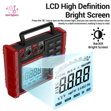 Máy kiểm tra điện trở cách điện độ chính xác cao, kỹ thuật số LCD, tự động
