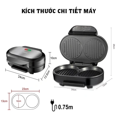 Máy làm bánh hamburger, nướng bít tết, ốp trứng RAF 1.000W - Giá chỉ 390.000đ