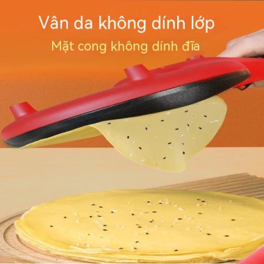 Máy làm bánh kếp đa năng mini: lò xo, chảo nướng điện, bánh cuốn, chiên, vỏ tràm - Giá chỉ 199.499đ, tiết kiệm năng lượng 4