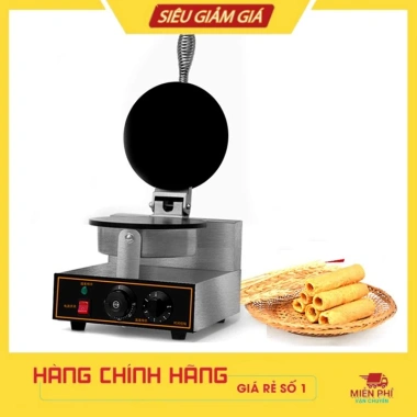 Máy làm bánh quế cuộn công nghiệp 1.300W, nhiệt độ 50-300°C, làm nóng nhanh