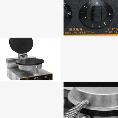 Máy làm bánh quế cuộn công nghiệp 1.300W, nhiệt độ 50-300°C, làm nóng nhanh