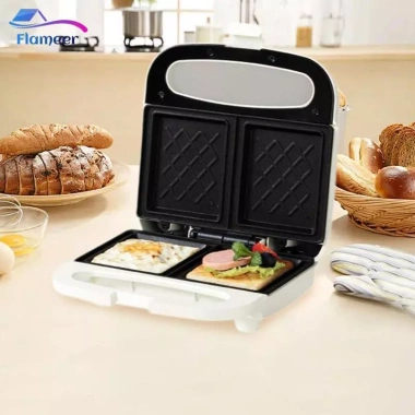 Máy làm bánh sandwich waffle đa năng, chống dính, cho bữa sáng - 496.100₫ 6