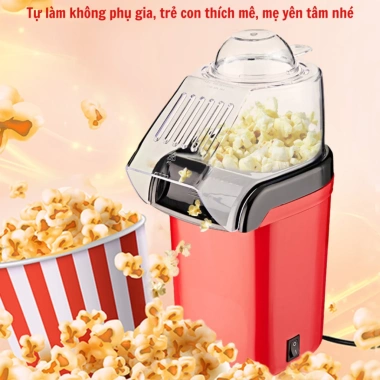 Máy làm bỏng ngô mini & bắp rang bơ điện nhỏ gọn - Dễ dùng, an toàn, 200k