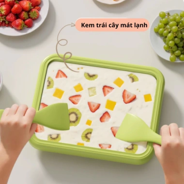 Máy làm kem cuộn mini cho bé tại nhà, inox 304 không dùng điện, an toàn, làm kem trong 2 phút - Giá 72.000 VND 3