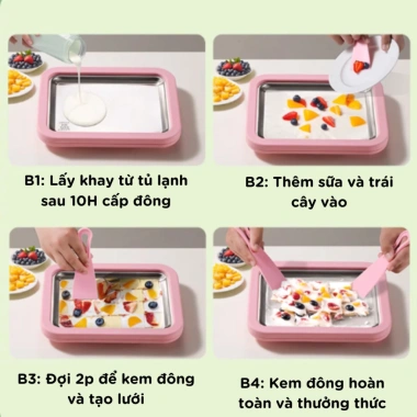 Máy làm kem cuộn mini cho bé tại nhà, inox 304 không dùng điện, an toàn, làm kem trong 2 phút - Giá 72.000 VND 8