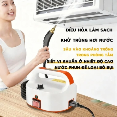 Máy làm sạch hơi nước 3.800W 220V - Dùng cho điều hòa, bếp, xe hơi, giảm còn 800k, bảo hành 24 tháng
