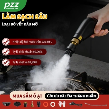 Máy làm sạch hơi nước áp suất cao Pzz Mỹ 220V di động ô tô, bếp, điều hòa 898.000₫