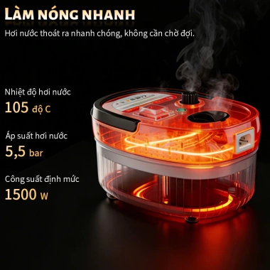 Máy làm sạch hơi nước áp suất cao Pzz Mỹ 220V di động ô tô, bếp, điều hòa 898.000₫ 4