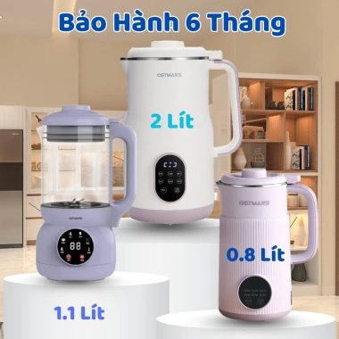 Máy làm sữa hạt OSTMARS 800ml-2L đa năng, xay sinh tố, sữa đậu nành 420.000₫