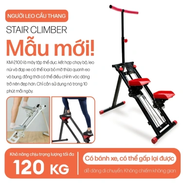 Máy Leo Bậc Thang KM2.100 Gấp Gọn - Leo Núi, Tập Mông, Cơ Bắp, Giá 1.499.000 VND