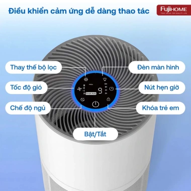 Máy lọc không khí FUJIHOME AP5GRAND HEPA H13 - Loại bỏ PM2.5, khử mùi, WIFI APP 9