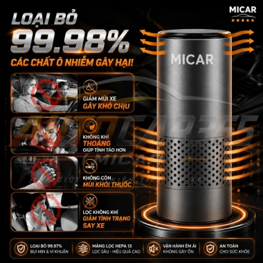 Máy lọc không khí ô tô Xiaomi Micar – Khử mùi, lọc bụi mịn, ion âm, diệt khuẩn, chống ẩm mốc, giá 1.379.000₫ 5