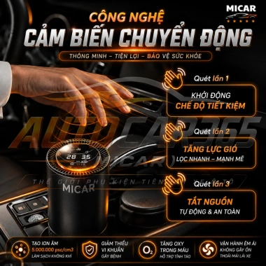 Máy lọc không khí ô tô Xiaomi Micar – Khử mùi, lọc bụi mịn, ion âm, diệt khuẩn, chống ẩm mốc, giá 1.379.000₫ 7