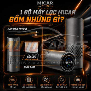 Máy lọc không khí ô tô Xiaomi Micar – Khử mùi, lọc bụi mịn, ion âm, diệt khuẩn, chống ẩm mốc, giá 1.379.000₫ 8