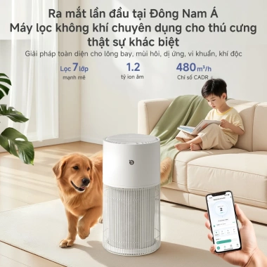 Máy lọc không khí thú cưng Simplus KQJH010 CADR 480m³/h 7 lớp lọc 1.2 t ion âm, app - 4,899,000₫