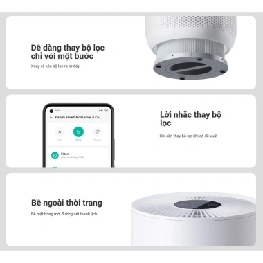 Máy Lọc Không Khí Xiaomi Smart Air Purifier 4 - Lite, Pro chính hãng, BH 12 tháng, giảm 20% 7 Máy Lọc Không Khí Xiaomi Smart Air Purifier 4 - Lite, Pro chính hãng, BH 12 tháng, giảm 20% 7