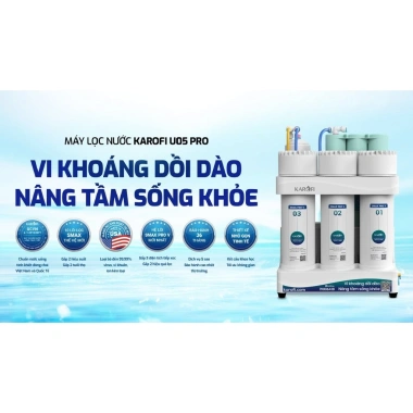 Máy lọc nước KAROFI KAQ-U05 20L/h lắp gầm 10 lõi Smax, gấp đôi tuổi thọ, BH 36 tháng 5 Máy lọc nước KAROFI KAQ-U05 20L/h lắp gầm 10 lõi Smax, gấp đôi tuổi thọ, BH 36 tháng 5