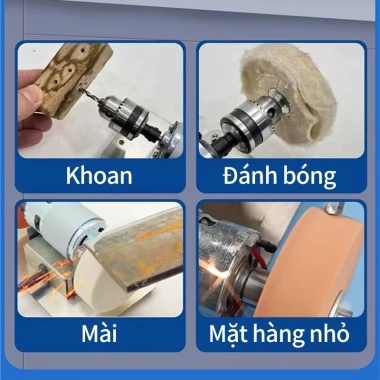 Máy mài đá 2 đầu mini MONQIQI - Đánh bóng, mài dao kéo, 7 tốc độ, giá 80.000 VND 5