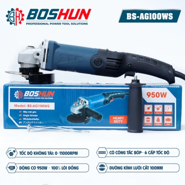 Máy mài điện cầm tay BOSHUN BS-AG100WS 950W 6 tốc độ - Giá ưu đãi 493.000 VND