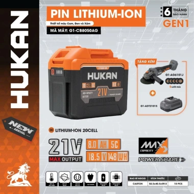 Máy mài pin HUKAN G1-AG6.101J 3 tốc độ 7.300v/p, không chổi than, công tắc bụng - Giá ưu đãi 453.000 VND 7 Máy mài pin HUKAN G1-AG6.101J 3 tốc độ 7.300v/p, không chổi than, công tắc bụng - Giá ưu đãi 453.000 VND 7