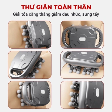 Máy Massage 36 Đầu Cầm Tay Rung Tần Số Cao - Giảm Đau Cơ Sâu Toàn Thân, 9 Cấp Độ, Giá 495k (2.026)