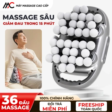 Máy Massage 36 Đầu Cầm Tay Rung Tần Số Cao - Giảm Đau Cơ Sâu Toàn Thân, 9 Cấp Độ, Giá 495k (2.026)