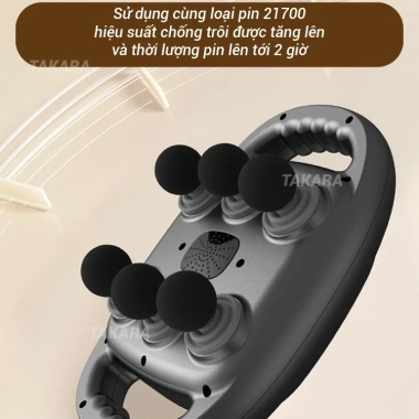 Máy massage 6 đầu Takara YM K60 cầm tay, giảm nhức mỏi cơ, giá 499.000₫