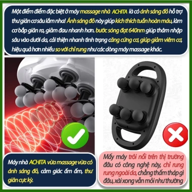 Máy massage ACHITA 22 đầu rung, 3 chế độ, 100 mức, pin 2.000mAh, giá 498.000 VND 6