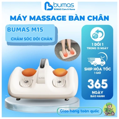 Máy Massage Bàn Chân BUMAS M15 – Giảm Đau, Chườm Ấm, Ánh Sáng Đỏ, Thư Giãn – 1.765.000₫