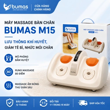 Máy Massage Bàn Chân BUMAS M15 – Giảm Đau, Chườm Ấm, Ánh Sáng Đỏ, Thư Giãn – 1.765.000₫