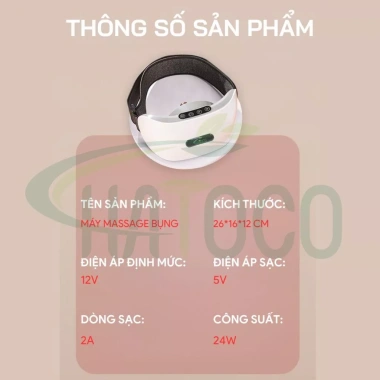Máy Massage Bụng Đa Năng Hatoco HTC-05 - Giảm Mỡ, Đá Nóng, Sóng Hồng Ngoại, Chỉ 990.000₫ 2