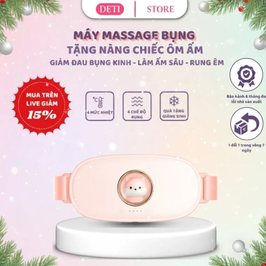 Máy massage bụng kinh túi DETI - Chườm ấm giảm đau, quà tặng 20/10 cho bạn gái