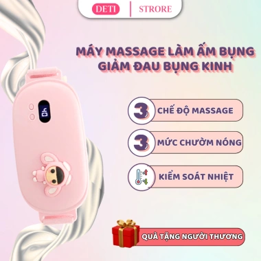 Máy massage bụng kinh túi DETI - Chườm ấm giảm đau, quà tặng 20/10 cho bạn gái
