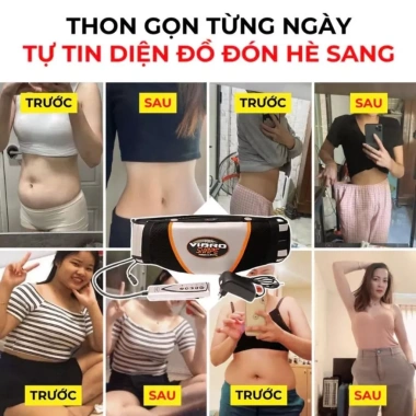 Máy massage bụng Vibro Shape - Đai rung nóng giảm mỡ, tập cơ nam nữ, 249.000₫