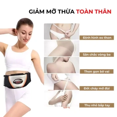 Máy massage bụng Vibro Shape - Đai rung nóng giảm mỡ, tập cơ nam nữ, 249.000₫