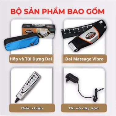 Máy massage bụng Vibro Shape - Đai rung nóng giảm mỡ, tập cơ nam nữ, 249.000₫