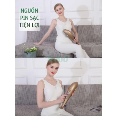 Máy massage cá heo cầm tay pin sạc Nikio NK-178 7 đầu thế hệ mới Giá ưu đãi 595.000₫ 5