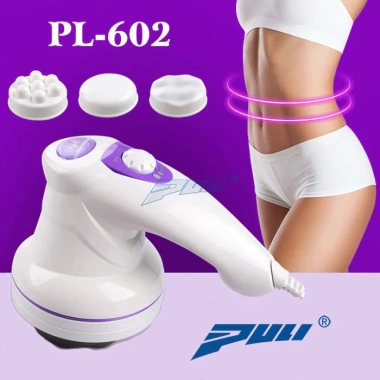 Máy Massage Cầm Tay 3 Đầu Hàn Quốc Puli PL-602 - 28W Công Suất, Giá 470k, Thư Giãn