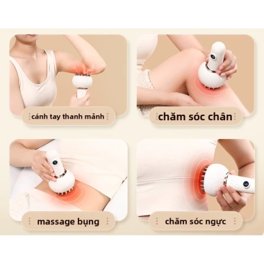 Máy Massage Cầm Tay 3 trong 1: Chườm Nóng, Lược Điện Cạo Gió, Châm Cứu – 280k