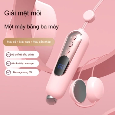 Máy massage cầm tay 3 trong 1 - Massage cổ, hỗ trợ ngủ, làm đẹp, rung vi điện, 330.000 VND