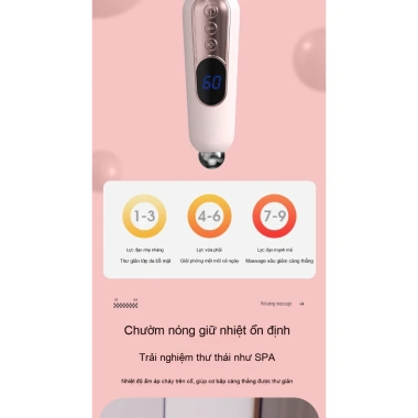 Máy massage cầm tay 3 trong 1 - Massage cổ, hỗ trợ ngủ, làm đẹp, rung vi điện, 330.000 VND