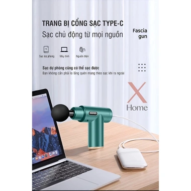 Máy Massage Cầm Tay 4 Đầu 6 Chế Độ Cảm Ứng - Giảm Đau Nhức, Thư Giãn - 312.620₫