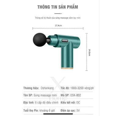 Máy Massage Cầm Tay 4 Đầu 6 Chế Độ Cảm Ứng - Giảm Đau Nhức, Thư Giãn - 312.620₫