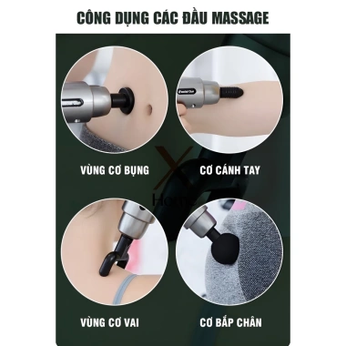 Máy Massage Cầm Tay 4 Đầu 6 Chế Độ Cảm Ứng - Giảm Đau Nhức, Thư Giãn - 312.620₫