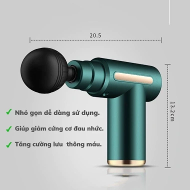 Máy massage cầm tay 4 đầu 6 chế độ - Giảm căng cơ, trị nhức vai gáy, thư giãn 7