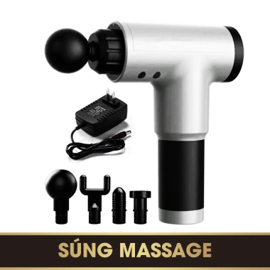 Máy Massage Cầm Tay 4 Đầu 6 Chế Độ - Giảm Nhức Mỏi Vai Gáy, Đau Giãn Cơ, Giá chỉ 238.000₫